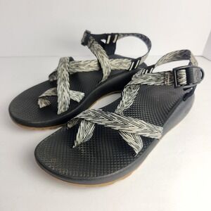 Chaco Women's Strappy Casual Sporty Waterproof Sandals Black/White Size 12